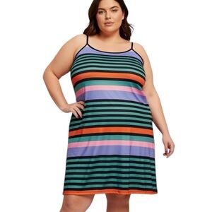 DEREK HEART Multicolour Striped Stretchy Sundress